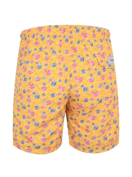 Pantaloni scurți Drumohr cu imagine cu cordon galben
