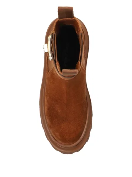 Botine chelsea Dolce & Gabbana din piele de căprioară maro