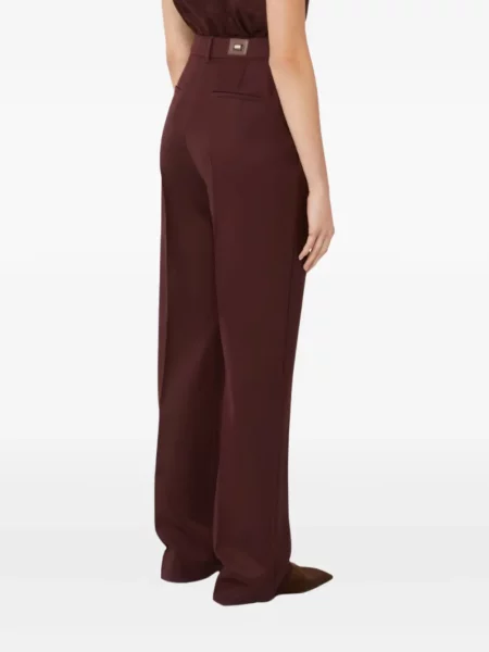 Pantaloni Max Mara plisate maro