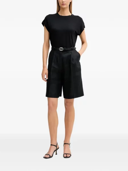 Pantaloni scurți Sisley de in negru