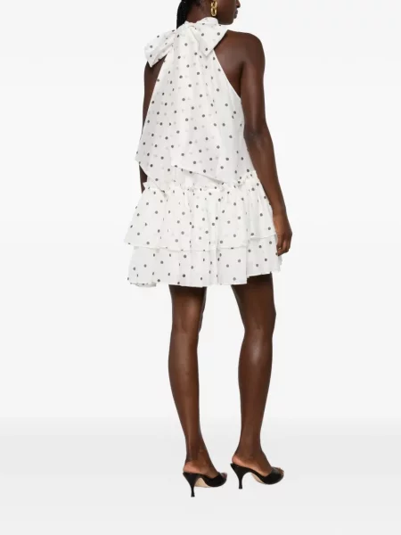 Rochie mini Aje cu buline alb