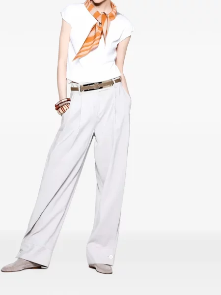 Tricou Giorgio Armani de mătase alb