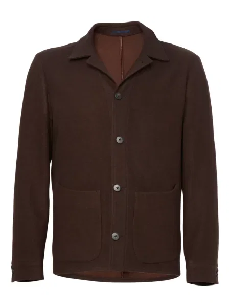 Вълнена риза Franzese Collection кафяво