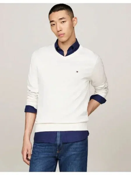 Tommy Hilfiger Pulover alb