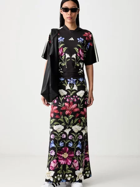 Adidas rochie x Farm Rio negru