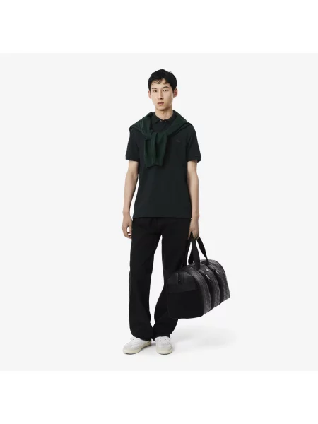 Lacoste Elastyczna Koszulka Polo Paris Regular Fit I Piqué zielona