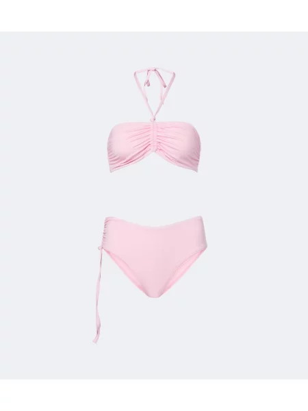 Bikini Balmain cu volane roz