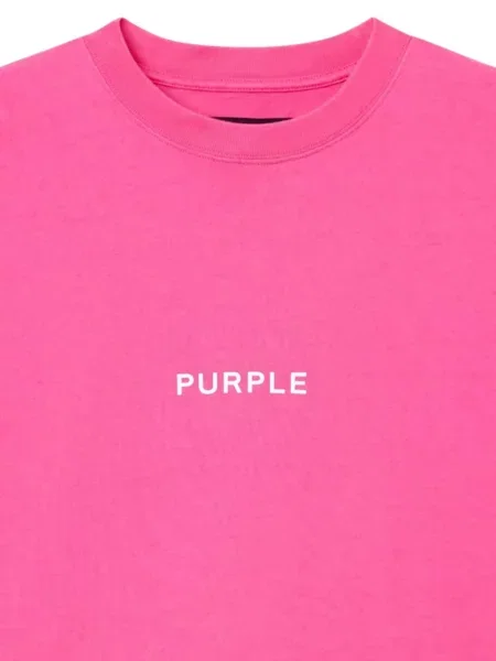 Тениска Purple Brand с кръгло деколте виолетово