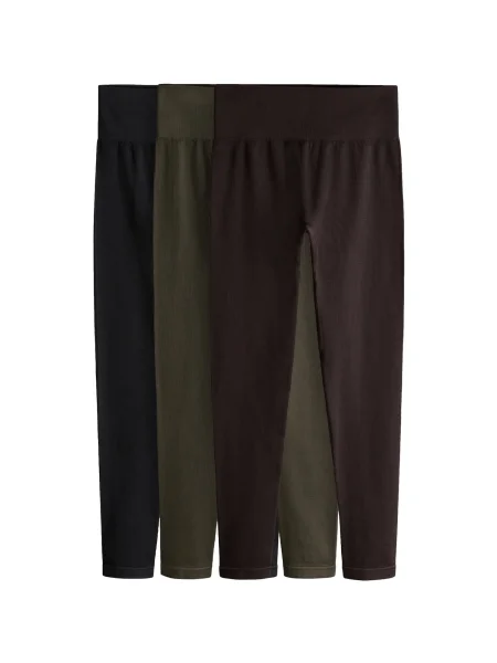 The Set Leggings maro / kaki negru