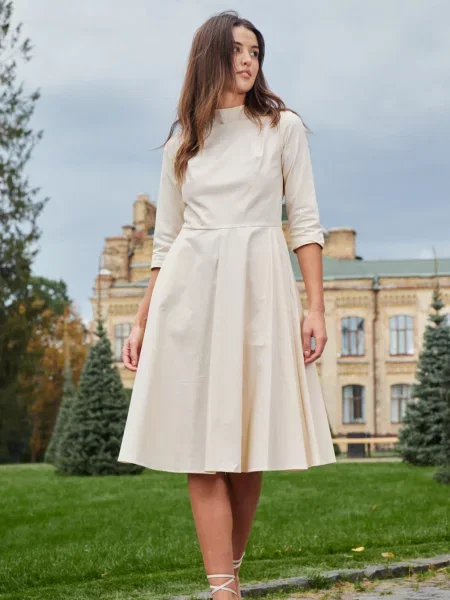 Сукня міді LadyLike молочний