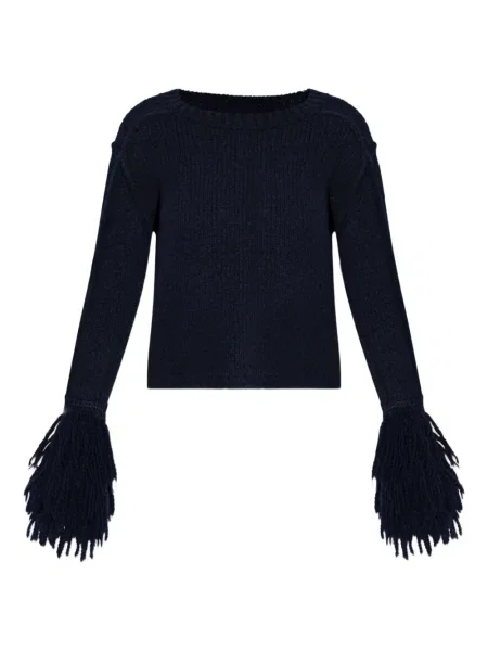 Top Etro z frędzli niebieski