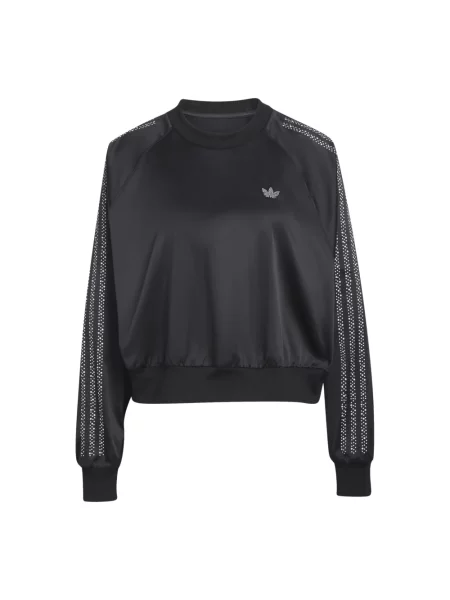 Bluza Adidas z perełkami żakardowa czarna