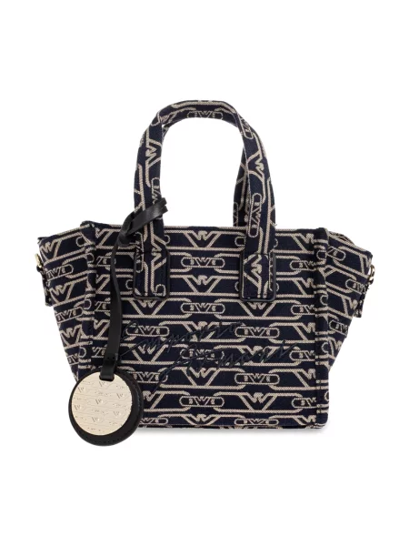 Emporio Armani Torebki Kobieta Wielobarwność ONE SIZE Torba Na Zakupy Z Wzorem granatowa