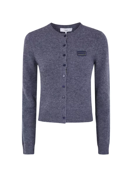 Cardigan Chloé cu autograf gri