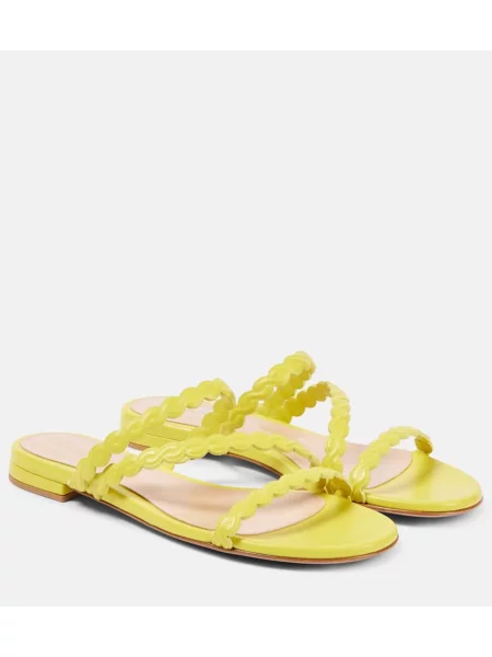 Sandale Gianvito Rossi din piele galben