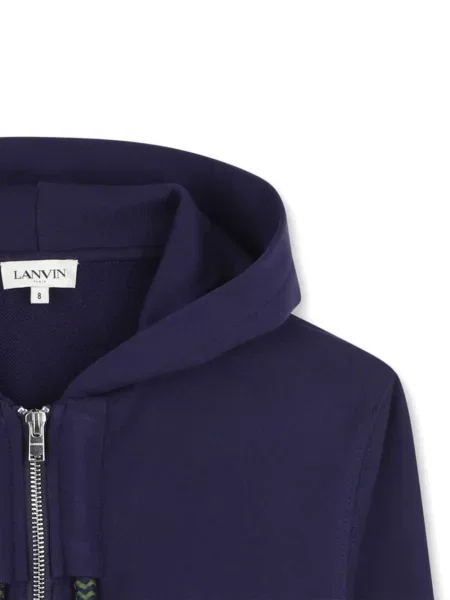 Bluza z kapturem dziecięca Lanvin Enfant niebieska