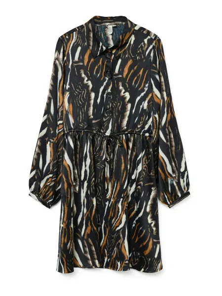 VERO MODA Rochie tip bluză VMFERNA portocaliu / negru alb