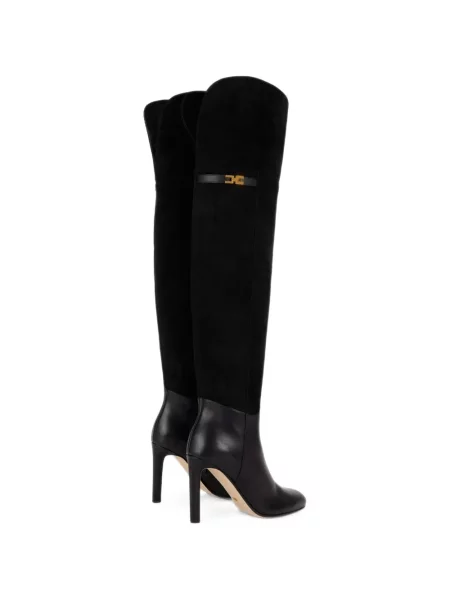 Botine Elisabetta Franchi din piele de căprioară negru