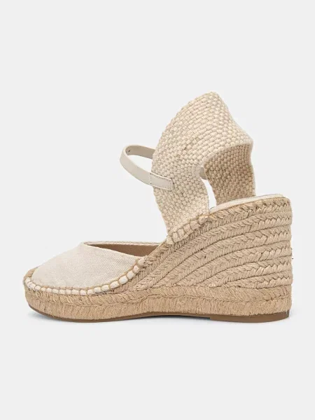Espadrilky Lauren Ralph Lauren Robby na klínku béžová