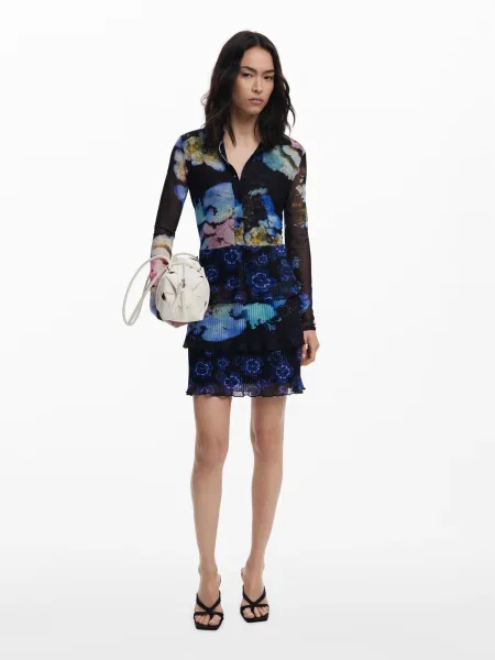 Desigual Vsakodnevna obleka Coral Lacroix Pisana črna