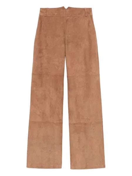 Pantaloni Desa 1972 din piele de căprioară maro