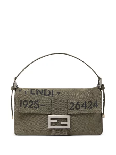 Kabelka typu bageta Fendi zelená