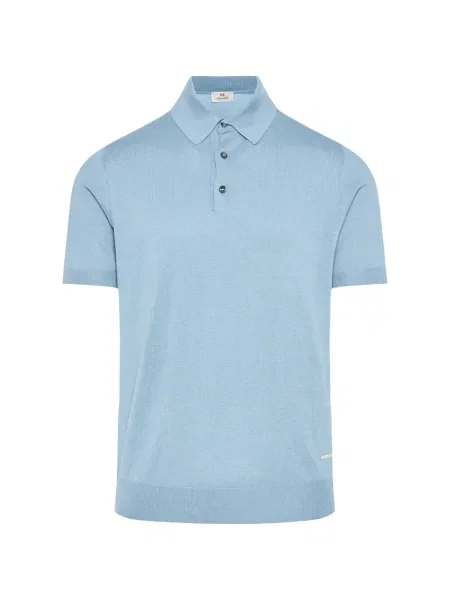 Scurt tricou polo Enrico Mandelli albastru