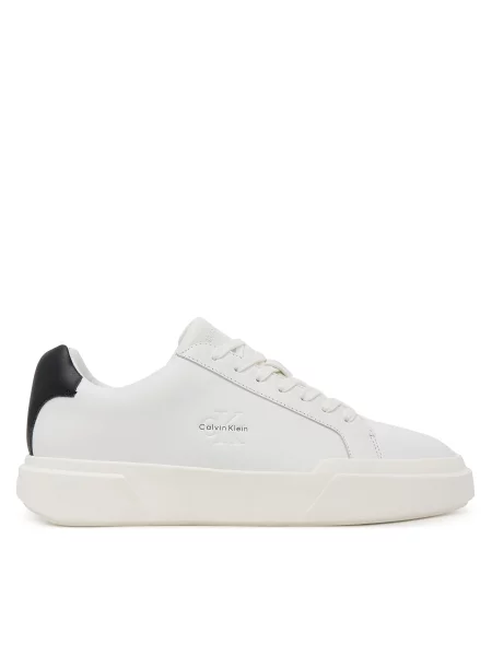 Αθλητικά Calvin Klein Chunky Cupsole Laceup Lth λευκό