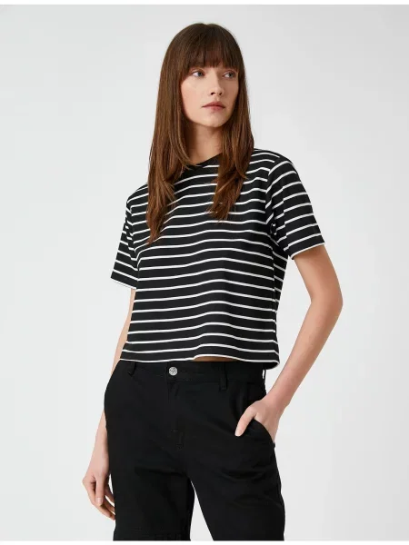 Tricou Koton cu mâneci scurte negru