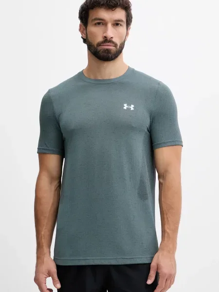 Koszulka treningowa Under Armour Vanish Seamless jasper blue/white zielona