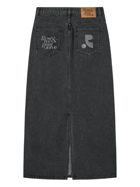 Fustă din denim Rest&recreation gri