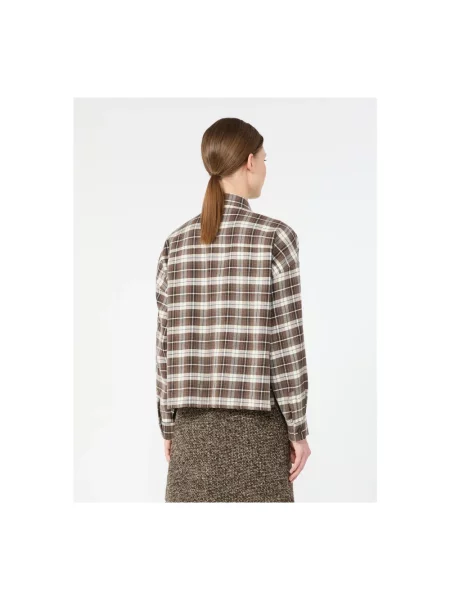 Weekend Max Mara Bluzka z domieszką wełny owczej Kobiety wełna ze strzyży 34 brązowy