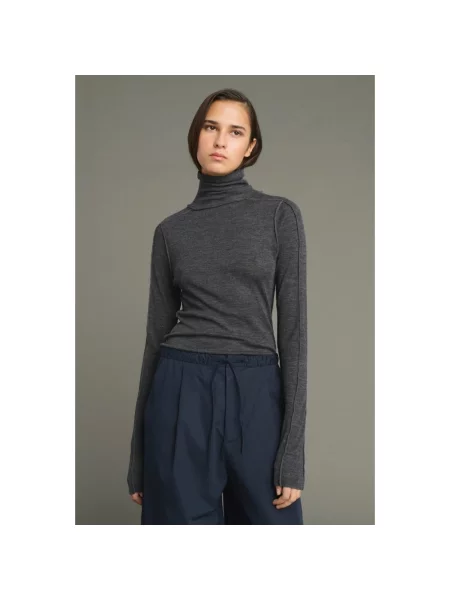 Sweter Soeur wełniany szary