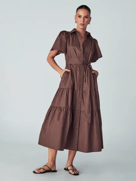 Willa Rochie tip bluză ciocolatiu