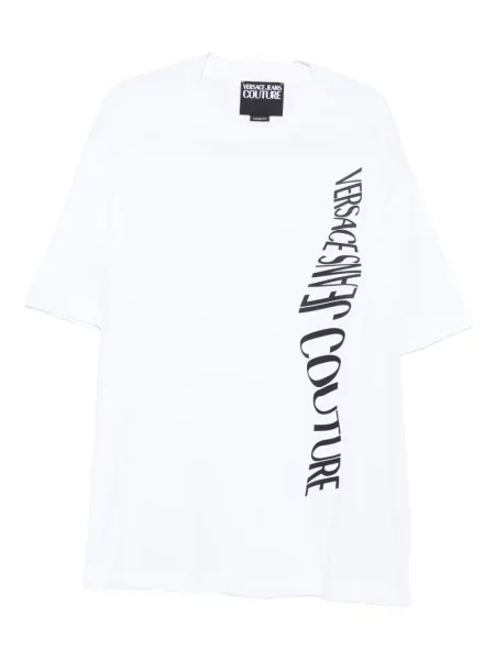 Tricou Versace Jeans Couture cu autograf alb
