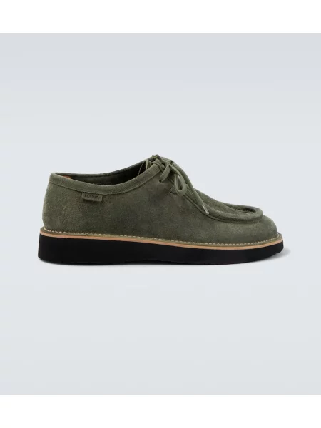 Pantofi Loewe din piele de căprioară verde