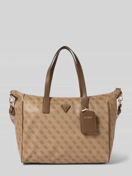 Torba shopper z Wzór z logo Model LATONA CARRYON' Guess brązowa