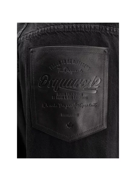 Jeansy Dsquared2 z logo czarne