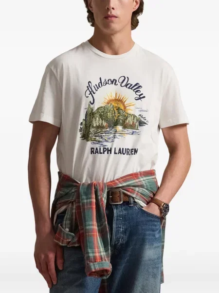 Dlouhá pruhovaná s límcem kšiltovka Polo Ralph Lauren modrá