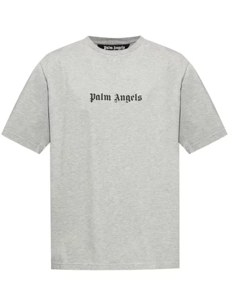 Palm Angels tricou din Classic Logo Slim cu imprimeu gri