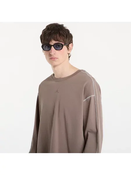 Тениска Jordan Flight Heavyweight Long-Sleeve Top Olive Grey/ Sail/ Olive Grey M сиво