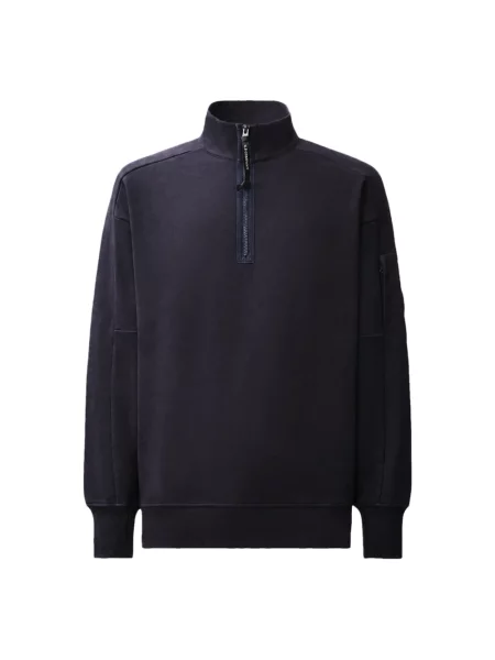 Lniana bluza polarowa C.p. Company niebieska