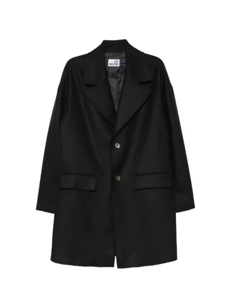 Palton Love Moschino cu autograf negru