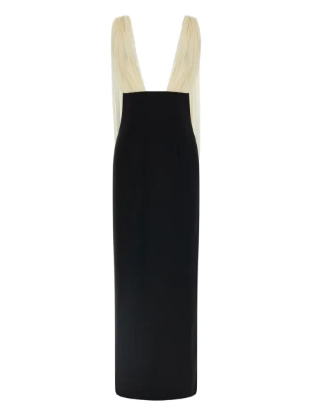 Rochie maxi Armarium cu decolteu în V de costum negru
