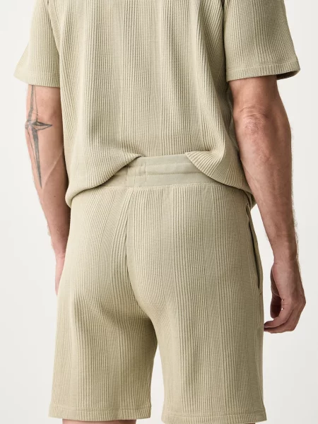 BOSS szorty lounge z bawełną Structure Shorts zielone