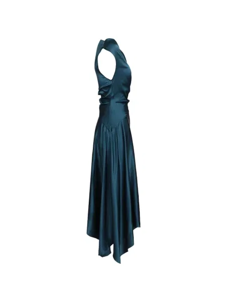 Rochie midi Staud de mătase albastru