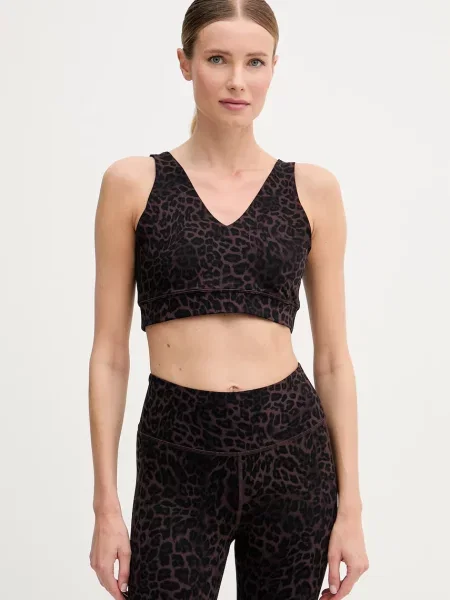 Sweaty Betty sportovní podprsenka Studio hnědá