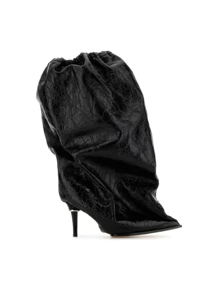 Botki Alexander Mcqueen skórzane czarne