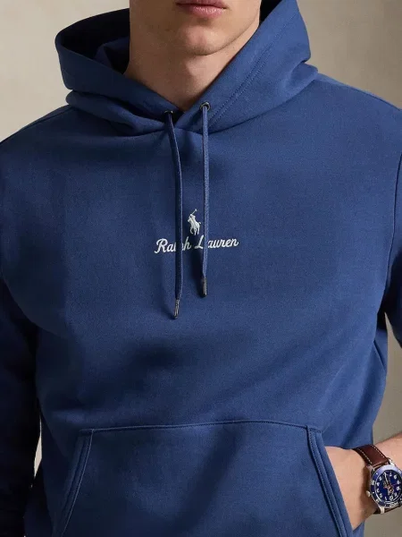 Свитер Polo Ralph Lauren с капюшоном с аппликацией синий