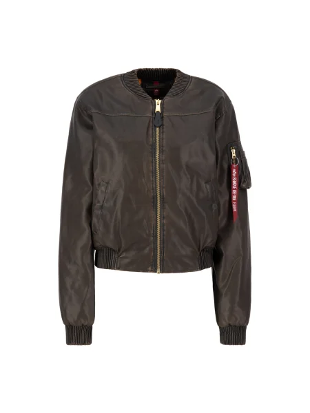 ALPHA INDUSTRIES Geacă de primăvară-toamnă FL maro / sângeriu alb